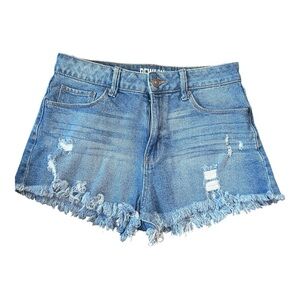 Rewash Denim Distressed Blue Women's Shorts